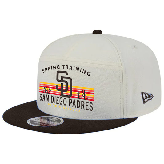 SAN DIEGO PADRES 2025 MLB SPRING TRAINING STACKED 9FIFTY SNAPBACK HAT