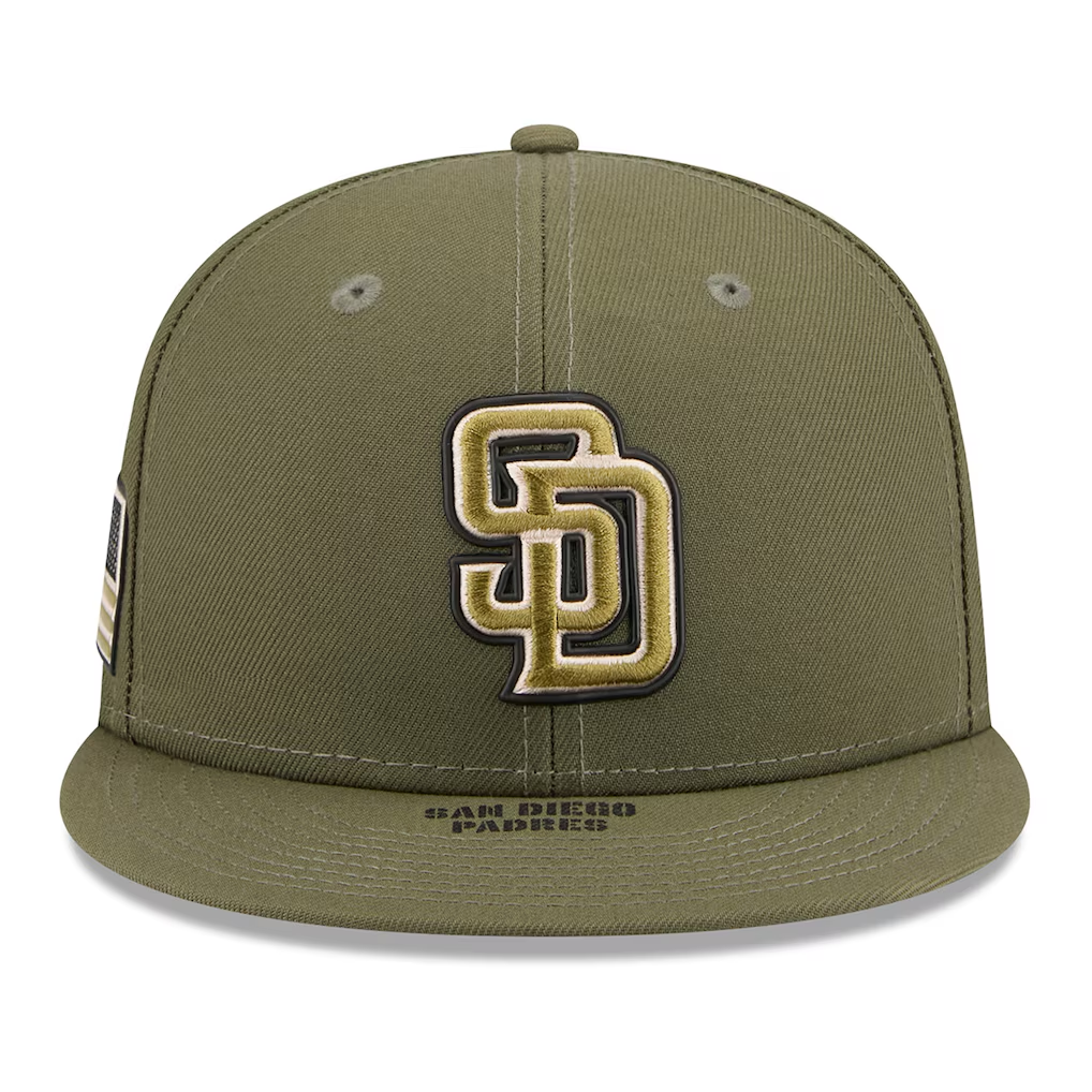 SAN DIEGO PADRES 2026 MLB ARMED FORCES 9FIFTY SNAPBACK HAT - OLIVE
