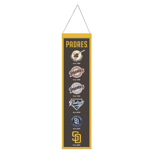 SAN DIEGO PADRES 8" X 32" EVOLUTION WOOL BANNER