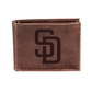 SAN DIEGO PADRES BROWN BI-FOLD LEATHER WALLET