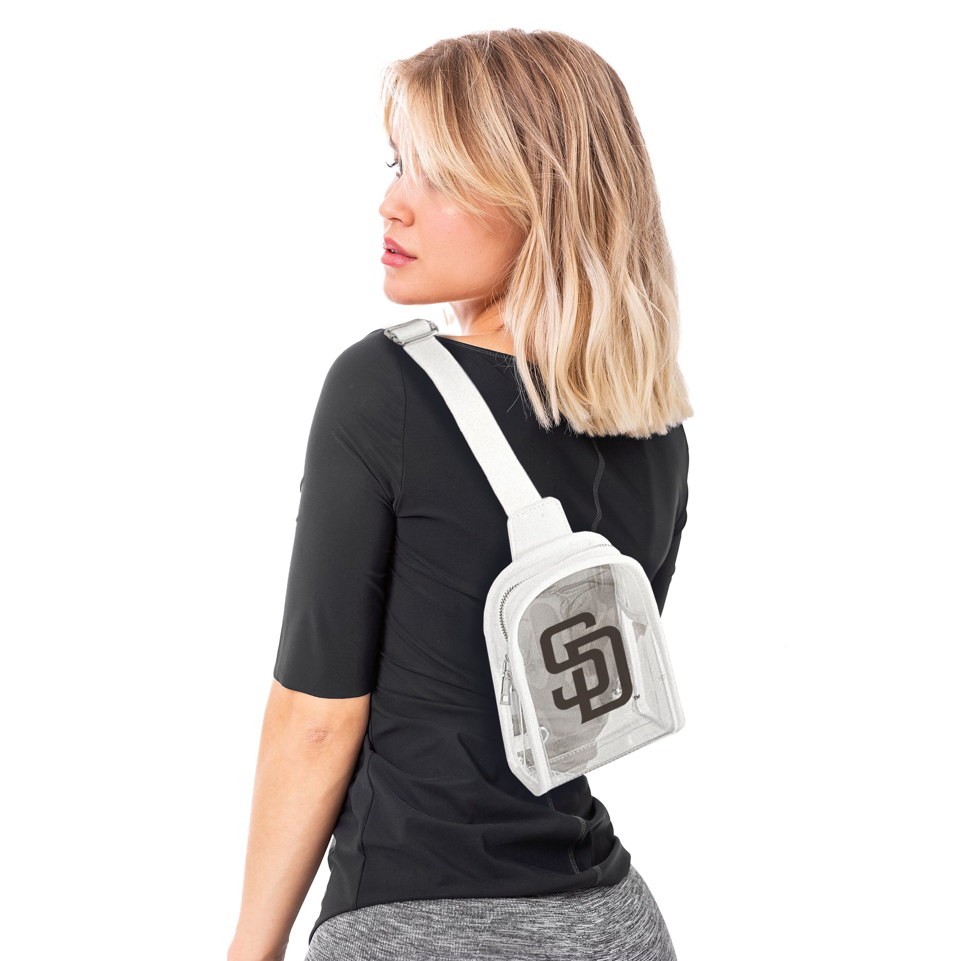 conceptone san diego chargers backpack mini SAN DIEGO PADRES CLEAR STADIUM MINI SLING BAG – JR'S SPORTS