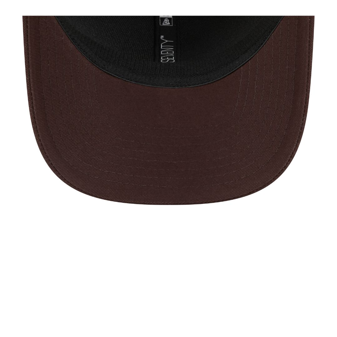 SAN DIEGO PADRES DEBOSSED LOGO TRUCKER  9SEVENTY SNAPBACK HAT - BROWN