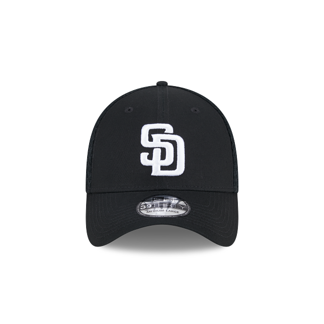 SAN DIEGO PADRES EVERGREEN NEO 39THIRTY FLEX FIT HAT - BLACK/WHITE
