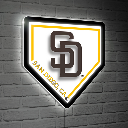 SAN DIEGO PADRES HOMEPLATE EDGELITE LED WALL DECOR