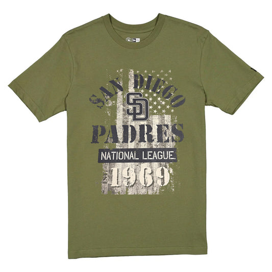 SAN DIEGO PADRES MEN'S 2025 MLB ARMED FORCES T-SHIRT - OLIVE