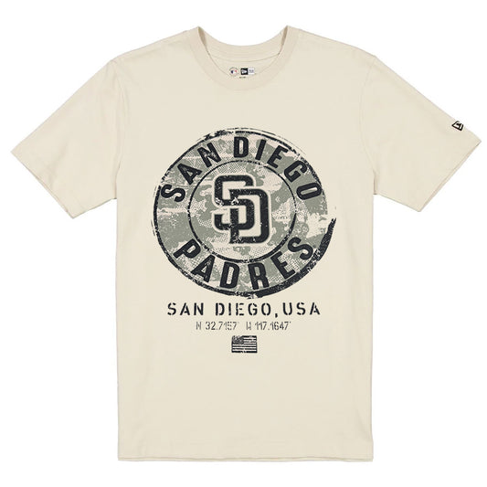 SAN DIEGO PADRES MEN'S 2025 MLB ARMED FORCES T-SHIRT - STONE