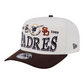SAN DIEGO PADRES NEW ERA TRI-HIT 9FIFTY A-FRAME SNAPBACK HAT - CHROME WHITE/BROWN