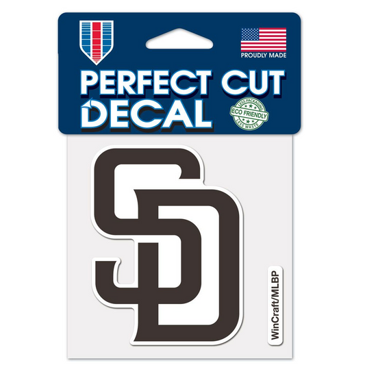 CALCOMANÍA DE 4"X 4" DE CORTE PERFECTO DE SAN DIEGO PADRES