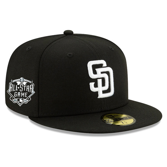 SAN DIEGO PADRES SIDEPATCH 2016 ALL-STAR GAME 59FIFTY FITTED HAT - BLACK/ WHITE