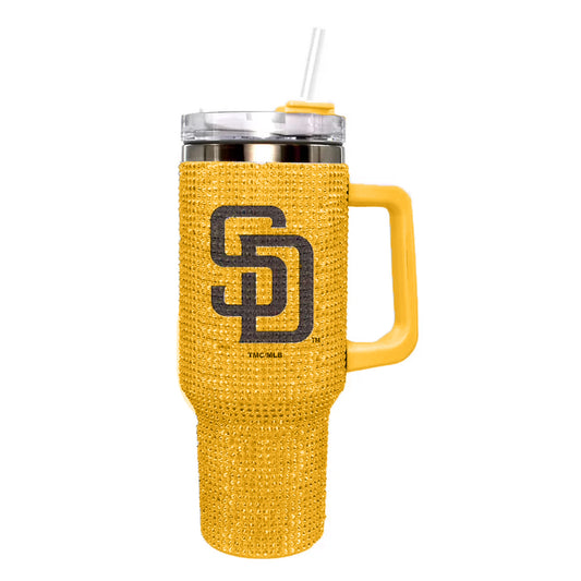 SAN DIEGO PADRES THE MEMORY COMPANY 40 OZ BLING COLOSSAL TUMBLER - GOLD