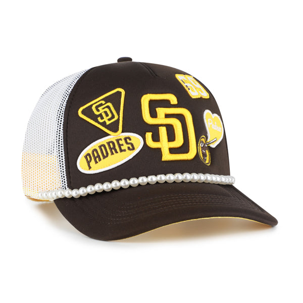 SAN DIEGO PADRES WOMEN'S '47 BRAND RALLY ON HITCH ADJUSTABLE HAT - BROWN
