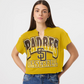 SAN DIEGO PADRES WOMEN'S '47 BRAND WIN BIG OVERSIZED NOTCH NECK T-SHIRT - GOLD