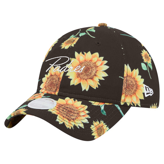 SAN DIEGO PADRES WOMEN'S ADVENTURE SUNFLOWER 9TWENTY ADJUSTABLE HAT - BROWN