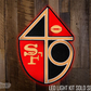 SAN FRANCISCO 49ERS "1965" VINTAGE LOGO 3D METAL ART - 22.5" X 16"