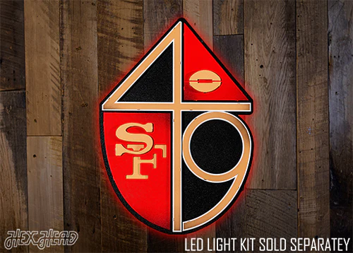 SAN FRANCISCO 49ERS "1965" VINTAGE LOGO 3D METAL ART - 22.5" X 16"