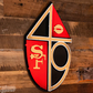 SAN FRANCISCO 49ERS "1965" VINTAGE LOGO 3D METAL ART - 22.5" X 16"