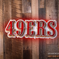 SAN FRANCISCO 49ERS "1972-2004" VINTAGE LOGO 3D METAL ART - 29" X 11"