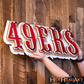 SAN FRANCISCO 49ERS "1972-2004" VINTAGE LOGO 3D METAL ART - 29" X 11"