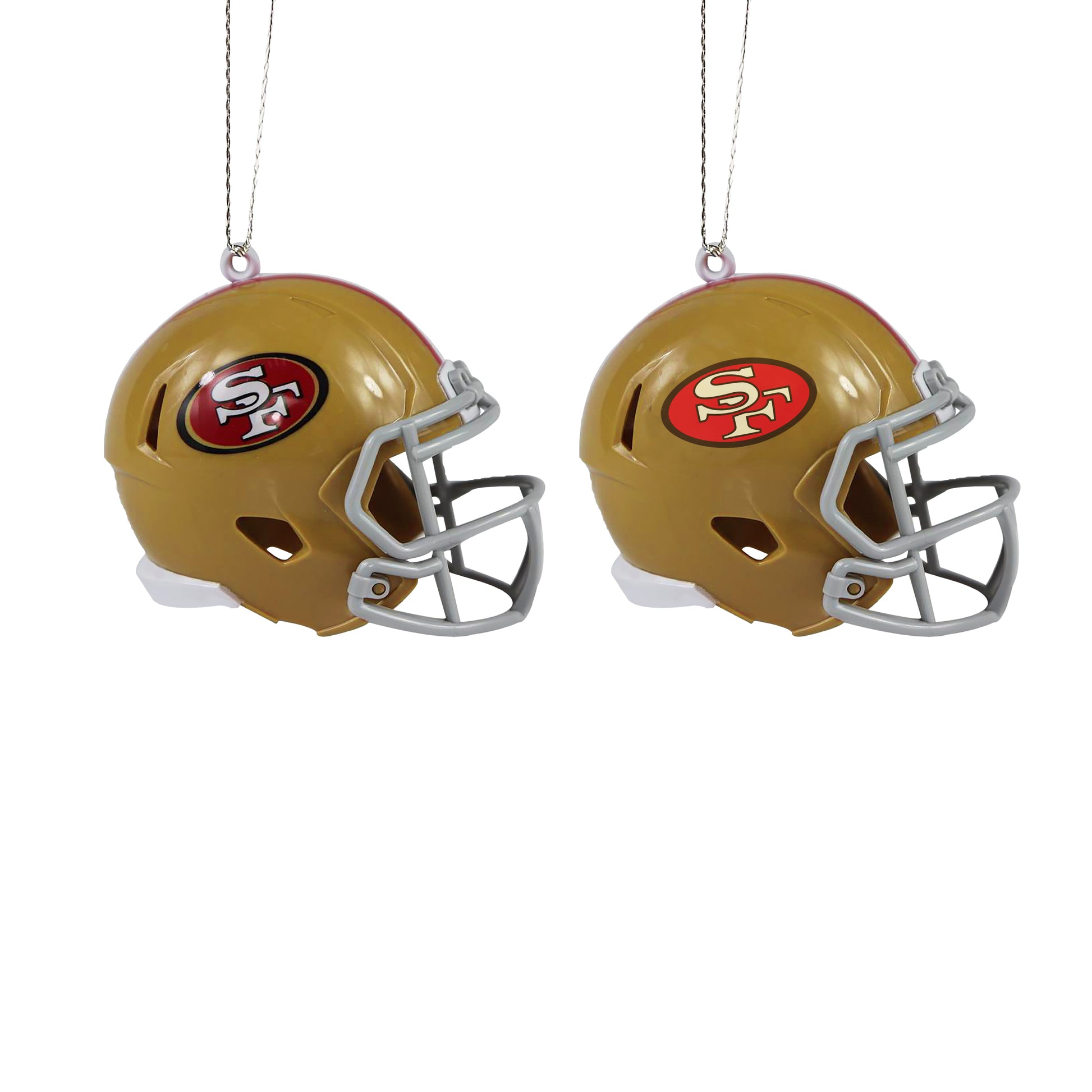 SAN FRANCISCO 49ERS 2 PACK ABS HELMET ORNAMENT SET SAN FRANCISCO 49ERS 2 PACK ABS HELMET ORNAMENT SET