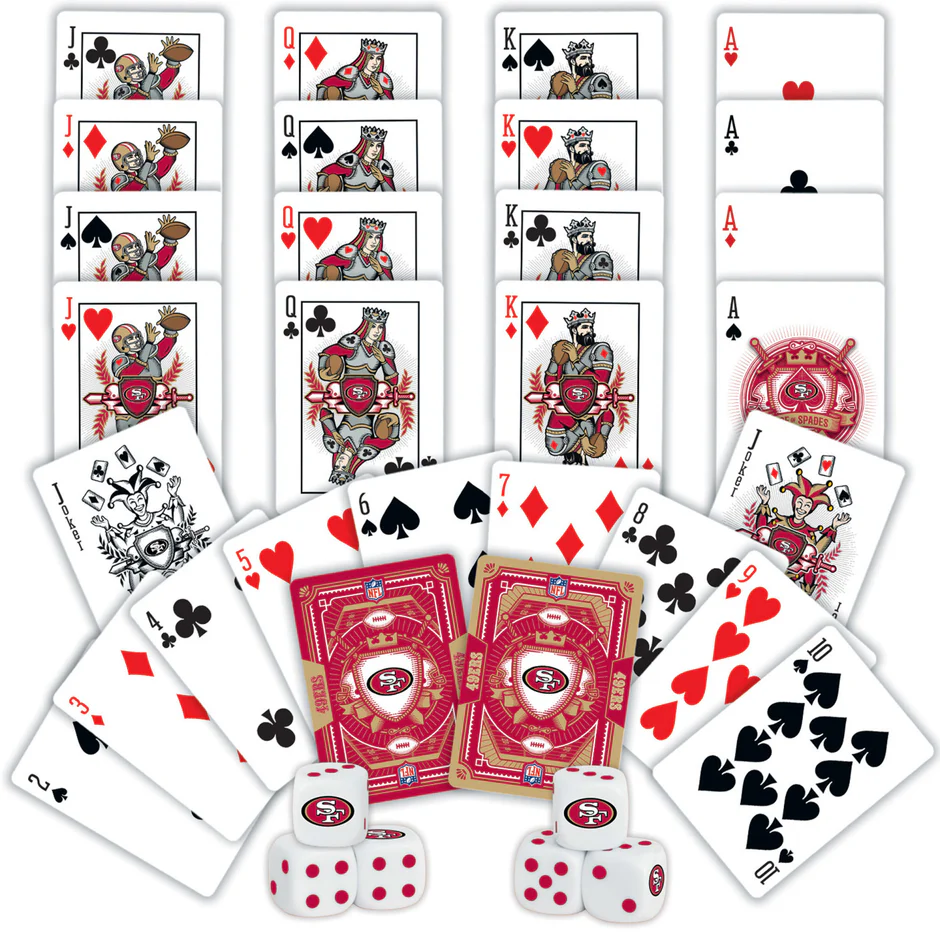 SAN FRANCISCO 49ERS 2-PACK CARD AND DICE SET