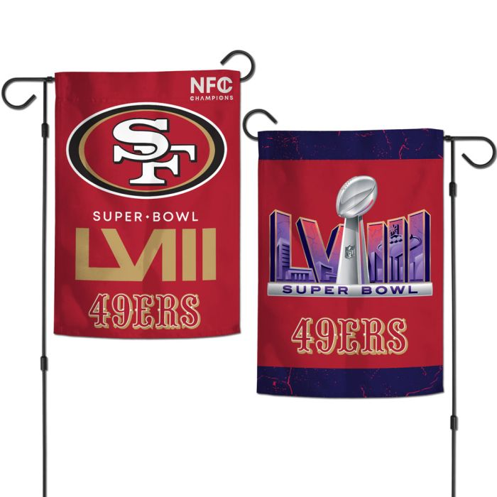 SAN FRANCISCO 49ERS 2023 NFC CHAMPIONS 2-SIDED 12.5" X 18"  GARDEN FLAG