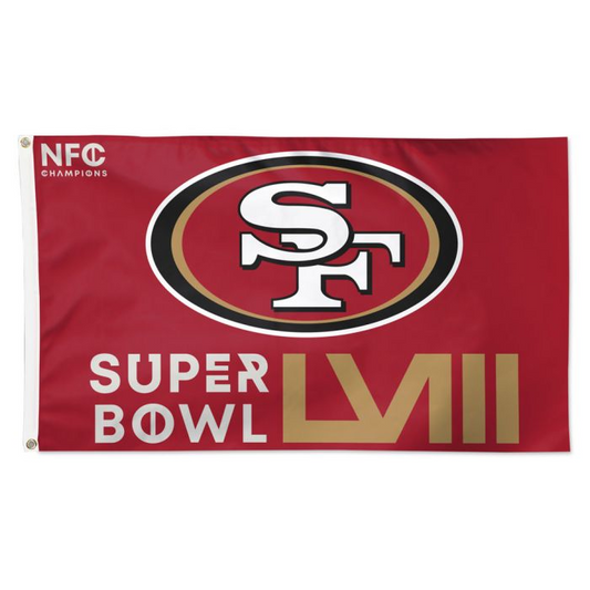 SAN FRANCISCO 49ERS 2023 NFC CHAMPIONS DELUXE 3' X 5' FLAG