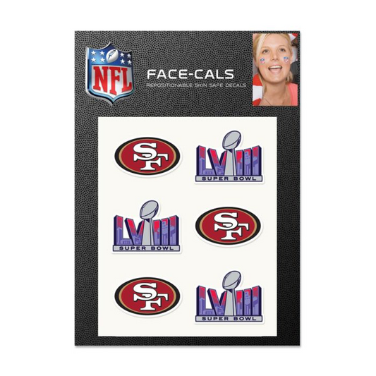 SAN FRANCISCO 49ERS 2023 NFC CHAMPIONS FACE DECALS