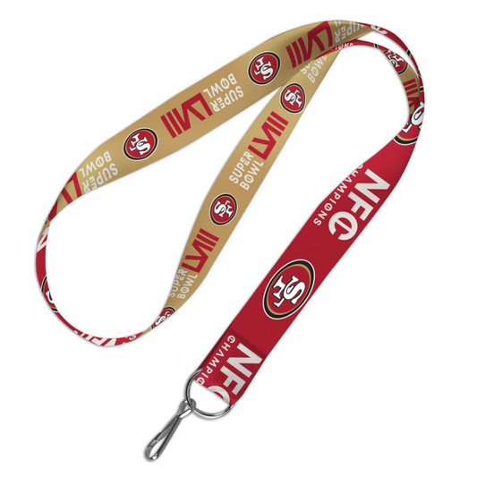 SAN FRANCISCO 49ERS 2023 NFC CHAMPIONS LANYARD 1"