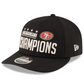 SAN FRANCISCO 49ERS 2023 NFC CHAMPIONS LOCKER ROOM LOW-PROFILE 9FIFTY SNAPBACK HAT