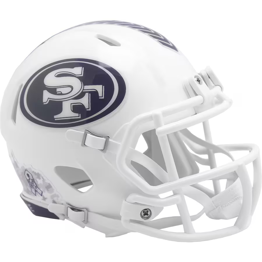 SAN FRANCISCO 49ERS 2024 NFL SALUTE TO SERVICE RIDDELL MINI HELMET – JR'S SPORTS