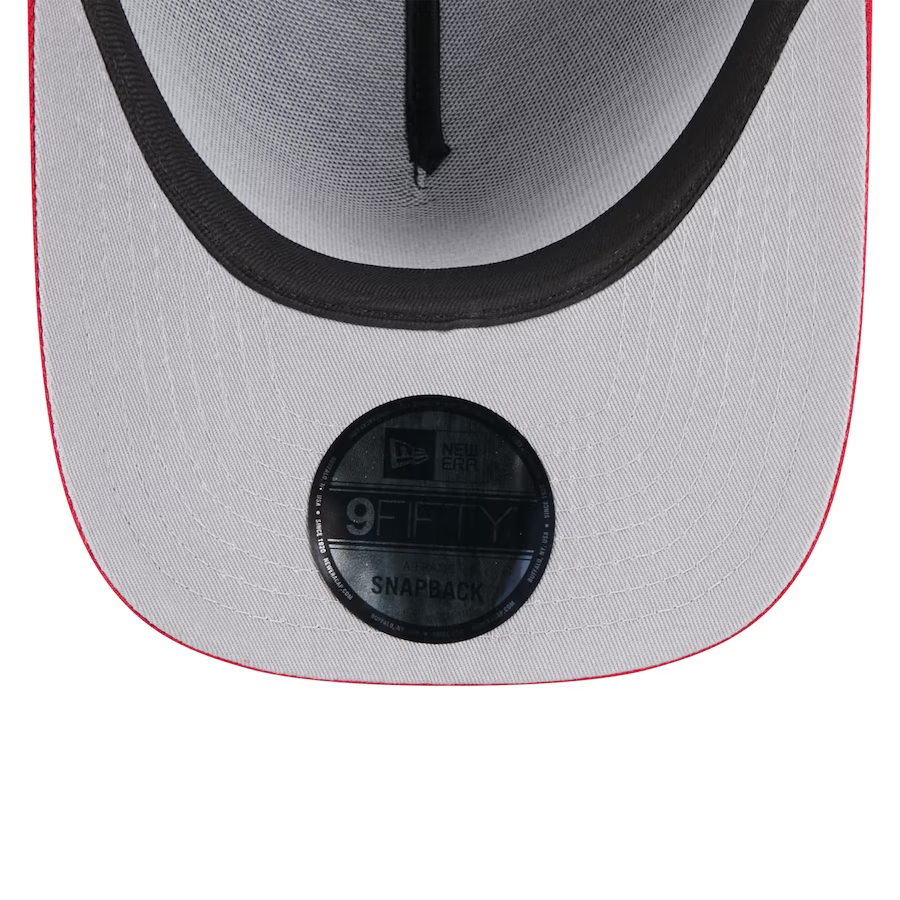 SAN FRANCISCO 49ERS 2025 NFL DRAFT 9FIFTY A-FRAME SNAPBACK HAT - BLACK/RED