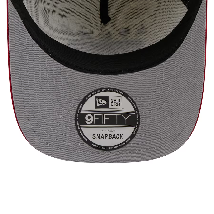 SAN FRANCISCO 49ERS 2025 NFL DRAFT 9FIFTY A-FRAME SNAPBACK HAT - CHROME WHITE/RED