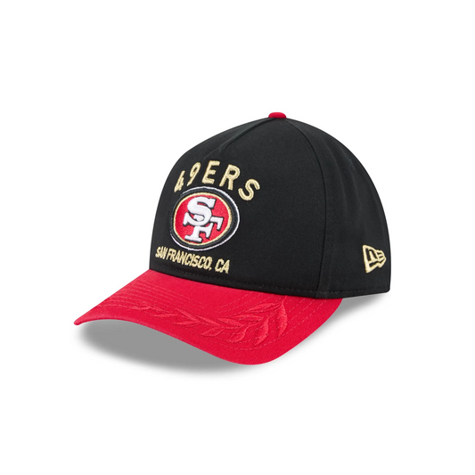 SAN FRANCISCO 49ERS 2025 NFL DRAFT 9TWENTY ADJUSTABLE HAT - BLACK/RED