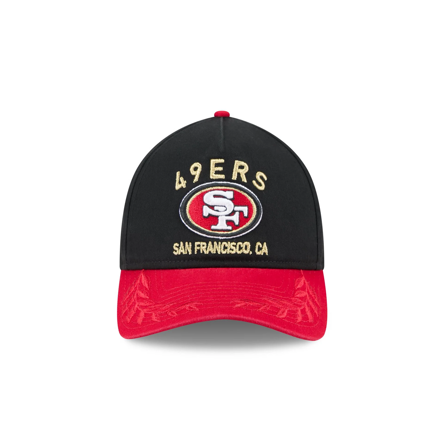 SAN FRANCISCO 49ERS 2025 NFL DRAFT 9TWENTY ADJUSTABLE HAT - BLACK/RED