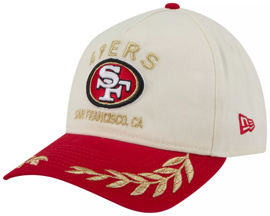 SAN FRANCISCO 49ERS 2025 NFL DRAFT 9TWENTY ADJUSTABLE HAT - CHROME WHITE/RED