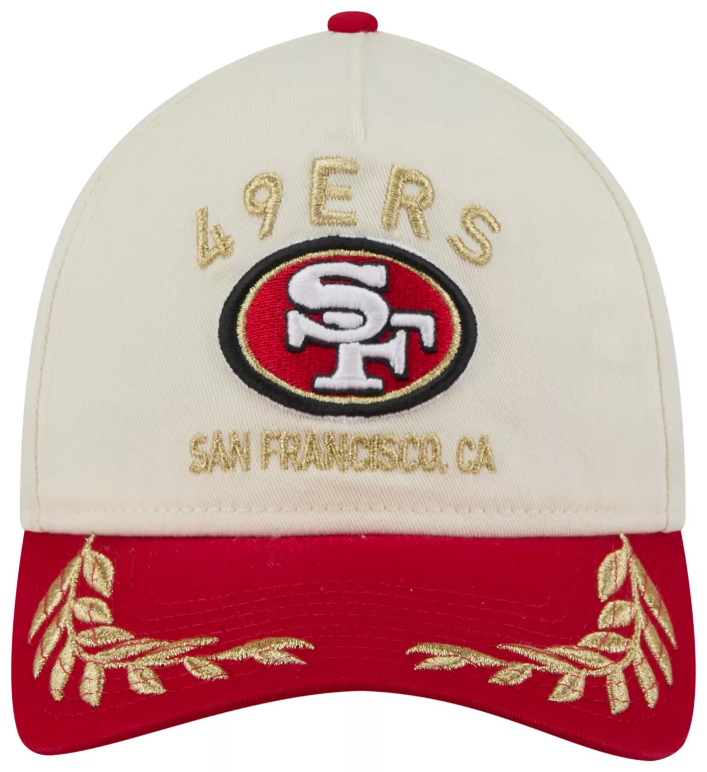 SAN FRANCISCO 49ERS 2025 NFL DRAFT 9TWENTY ADJUSTABLE HAT - CHROME WHITE/RED