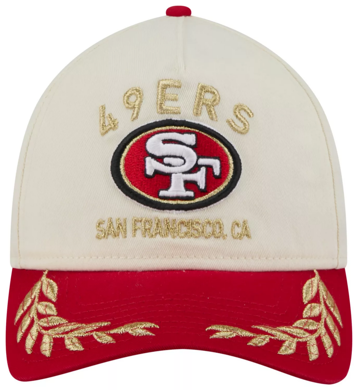 SAN FRANCISCO 49ERS 2025 NFL DRAFT 9TWENTY ADJUSTABLE HAT - CHROME WHITE/RED