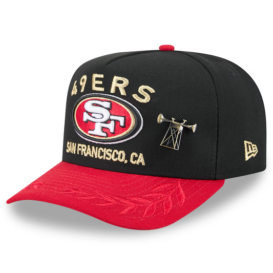 SAN FRANCISCO 49ERS 2025 NFL DRAFT A-FRAME 59FIFTY FITTED HAT - BLACK/RED