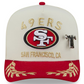 SAN FRANCISCO 49ERS 2025 NFL DRAFT A-FRAME 59FIFTY FITTED HAT - CHROME WHITE/RED