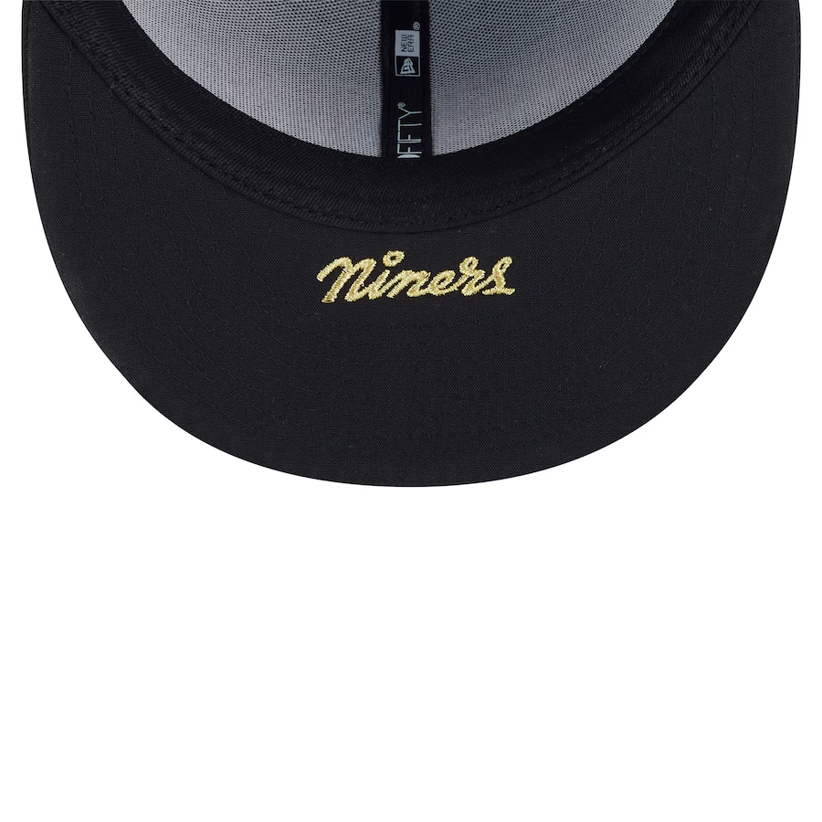SAN FRANCISCO 49ERS 2025 NFL RIVALRY SIDELINE COLLECTION 59FIFTY FITTED HAT - BLACK
