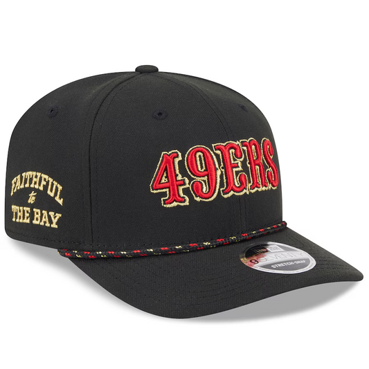 SAN FRANCISCO 49ERS 2025 NFL RIVALRY SIDELINE COLLECTION 9SEVENTY ADJUSTABLE HAT - BLACK