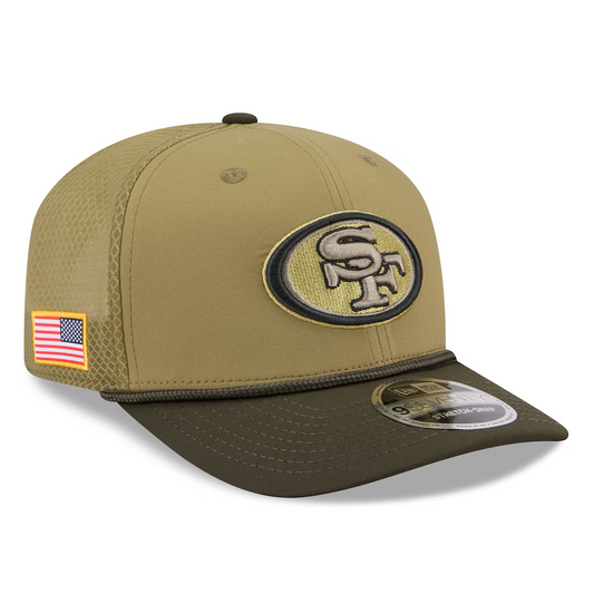 SAN FRANCISCO 49ERS 2025 NFL SALUTE TO SERVICE 9SEVENTY ADJUSTABLE HAT - GREEN