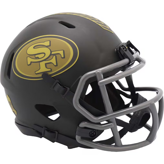 SAN FRANCISCO 49ERS 2025 NFL SALUTE TO SERVICE RIDDELL SPEED MINI HELMET