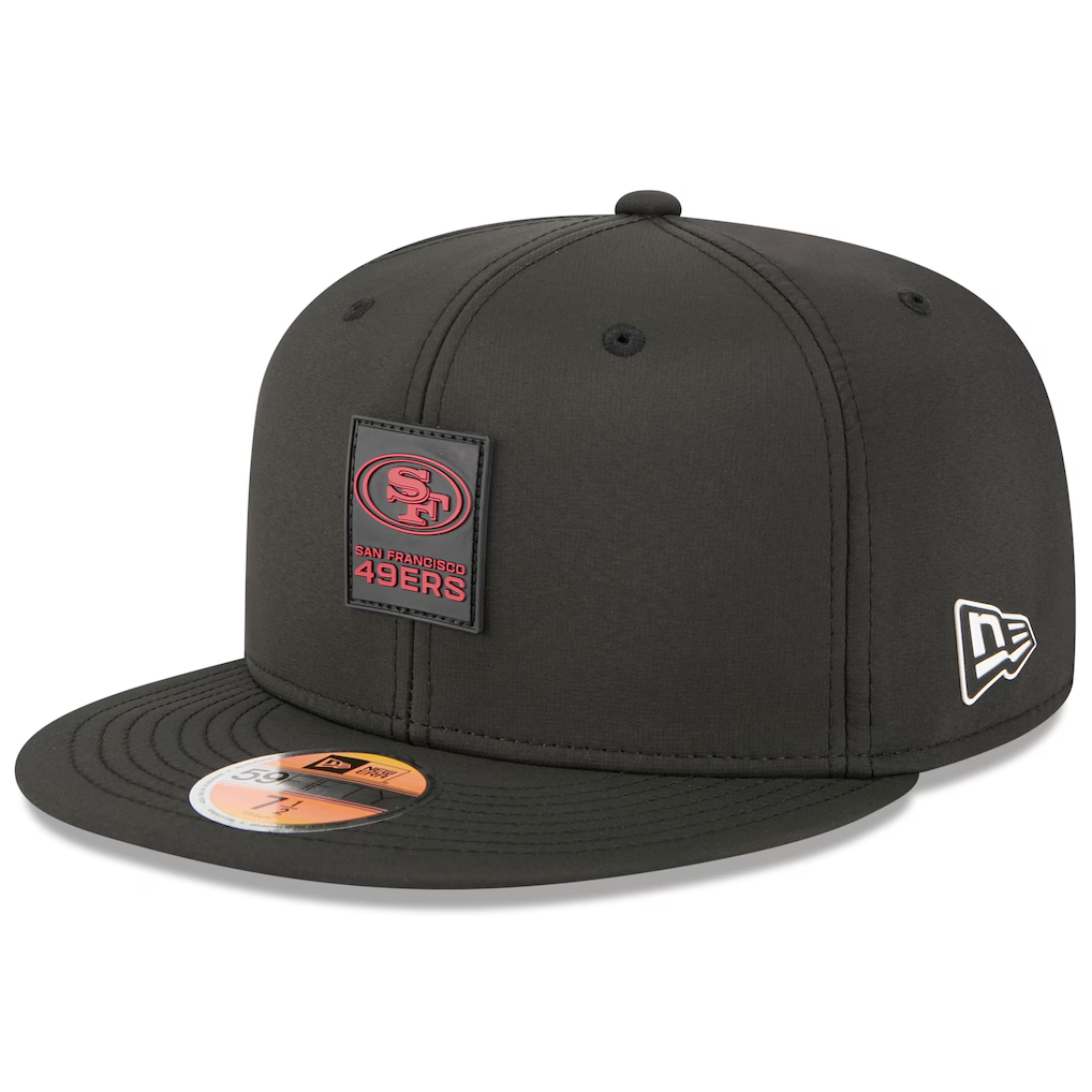 SAN FRANCISCO 49ERS 2025 NFL SIDELINE 59FIFTY FITTED HAT - BLACK