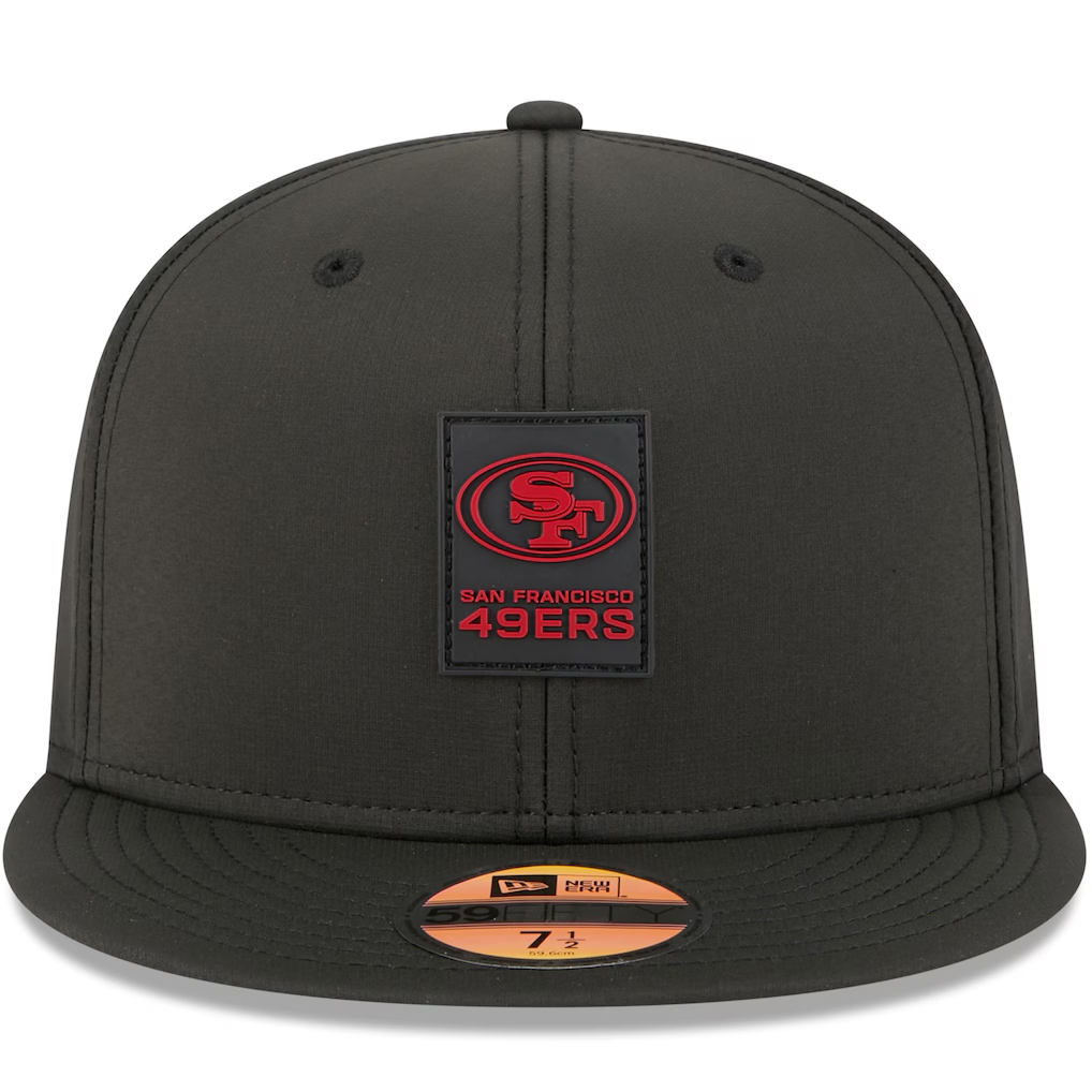 SAN FRANCISCO 49ERS 2025 NFL SIDELINE 59FIFTY FITTED HAT - BLACK