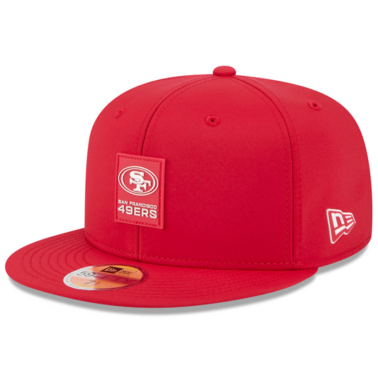 SAN FRANCISCO 49ERS 2025 NFL SIDELINE 59FIFTY FITTED HAT - RED