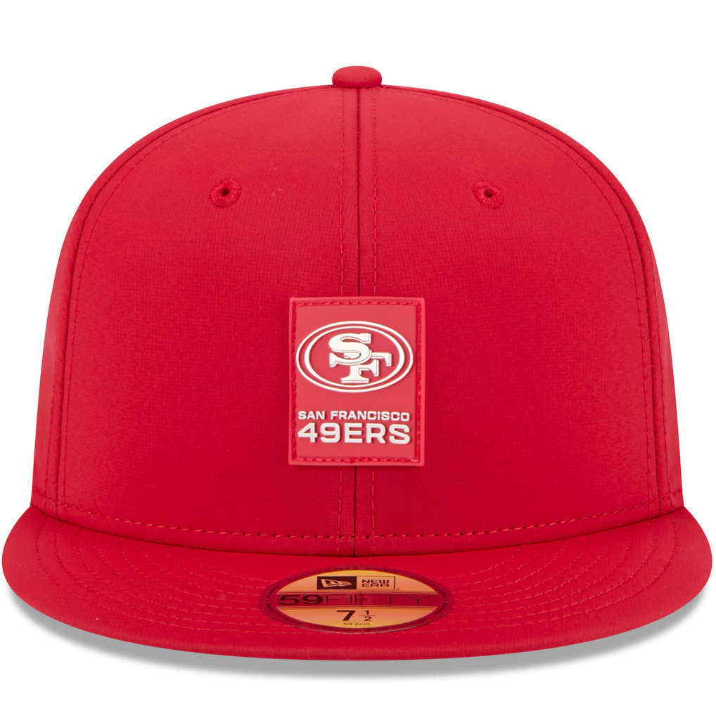 SAN FRANCISCO 49ERS 2025 NFL SIDELINE 59FIFTY FITTED HAT - RED