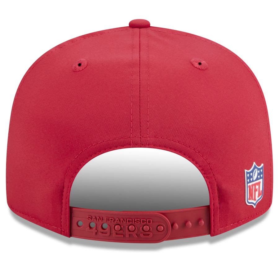 SAN FRANCISCO 49ERS 2025 NFL SIDELINE 9FIFTY SPLIT SNAPBACK HAT - RED