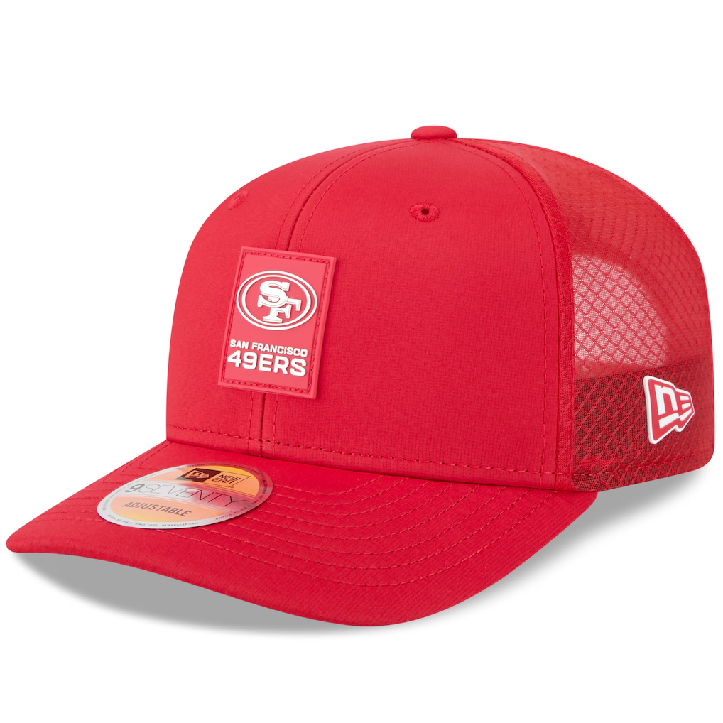 SAN FRANCISCO 49ERS 2025 NFL SIDELINE 9SEVENTY STRETCH-SNAP ADJUSTABLE HAT - RED