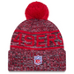 SAN FRANCISCO 49ERS 2025 NFL SIDELINE COLD WEATHER CUFFED KNIT WITH POM - RED